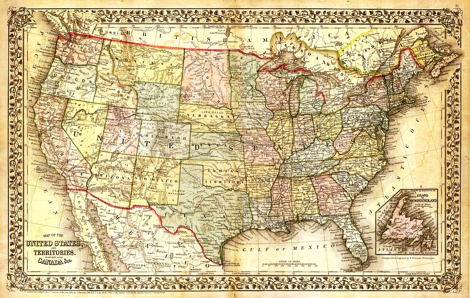 americká mapa